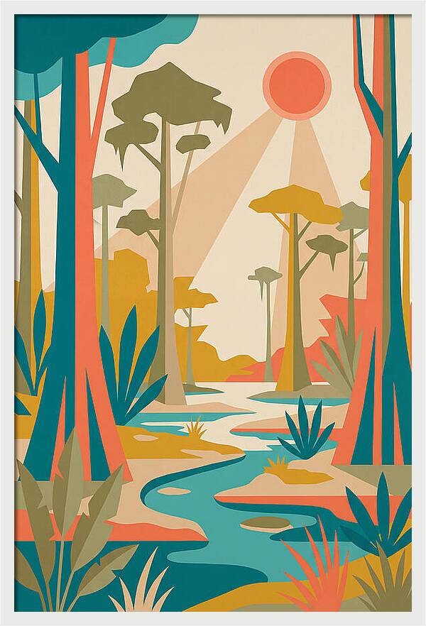 Swamp Serenity In Color