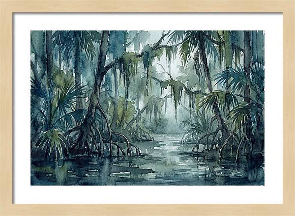 Swamp Serenity In Watercolor