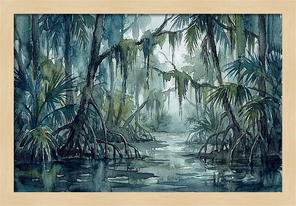 Swamp Serenity In Watercolor