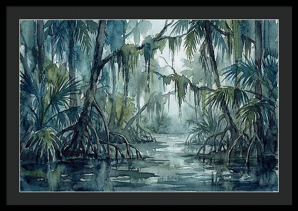 Swamp Serenity In Watercolor