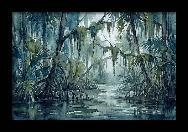 Swamp Serenity In Watercolor