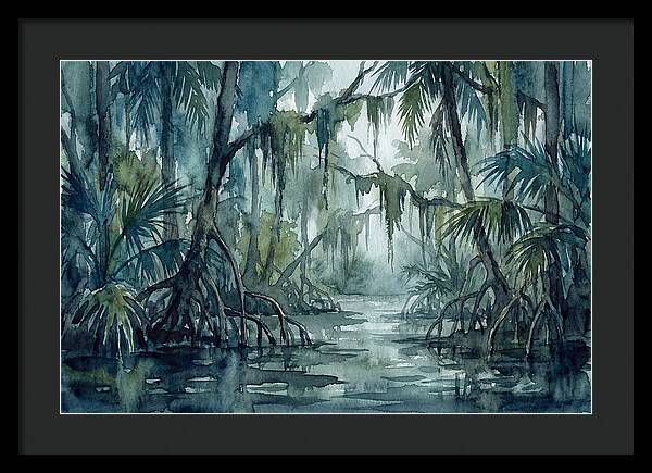 Swamp Serenity In Watercolor