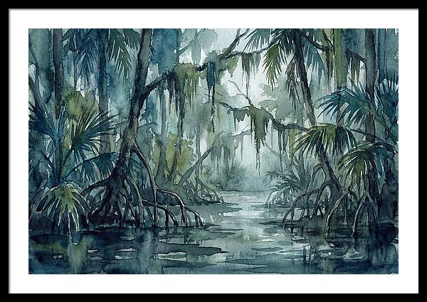 Swamp Serenity In Watercolor