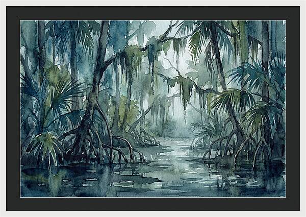 Swamp Serenity In Watercolor
