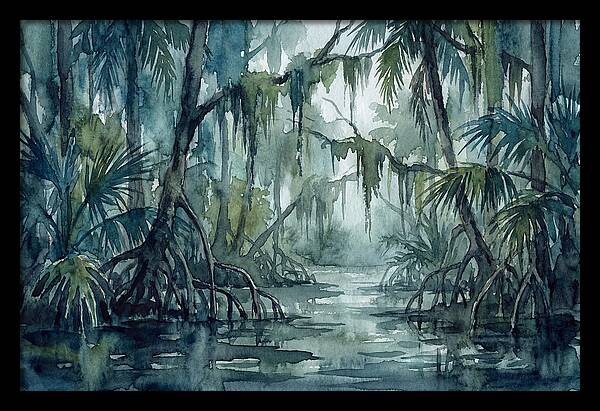 Swamp Serenity In Watercolor