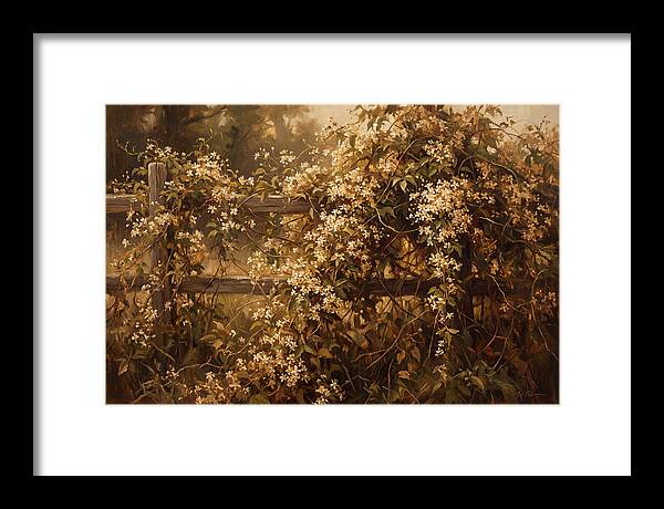 Sweet Autumn Clematis Over Fence