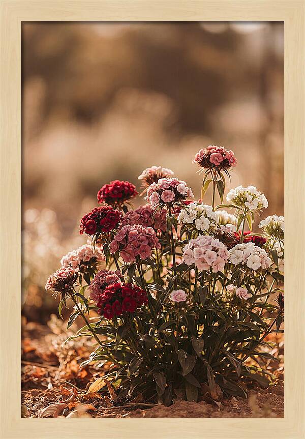 Sweet William Clump In Mixed Reds