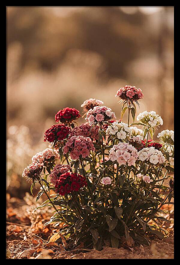 Sweet William Clump In Mixed Reds