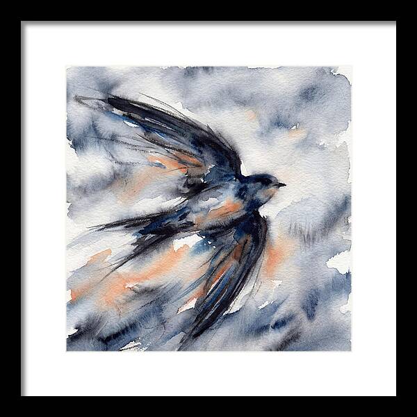 Swift Watercolor Flight