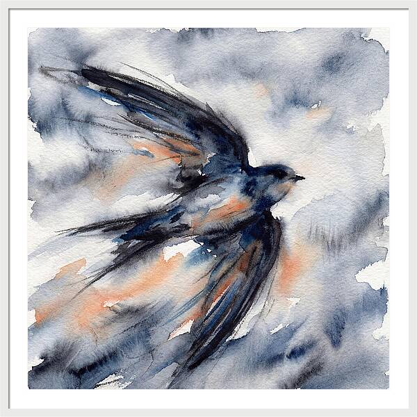 Swift Watercolor Flight