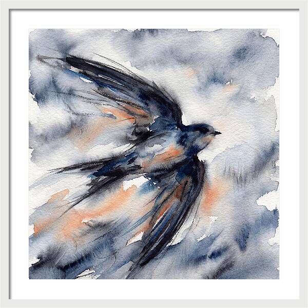 Swift Watercolor Flight