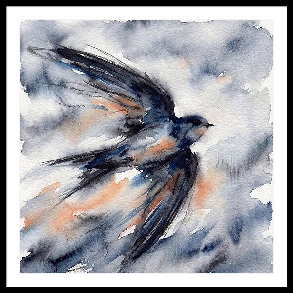 Swift Watercolor Flight