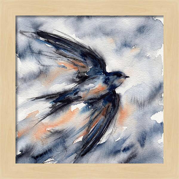 Swift Watercolor Flight