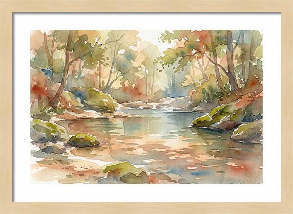Swimming Hole In Forest