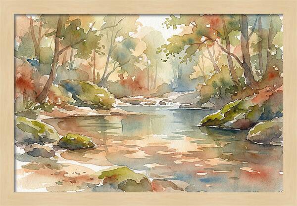 Swimming Hole In Forest