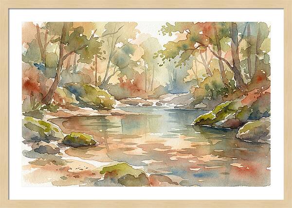 Swimming Hole In Forest
