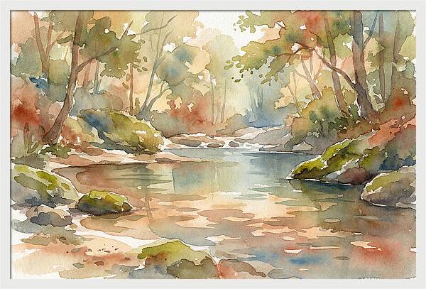 Swimming Hole In Forest
