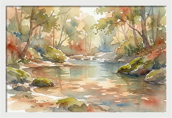 Swimming Hole In Forest