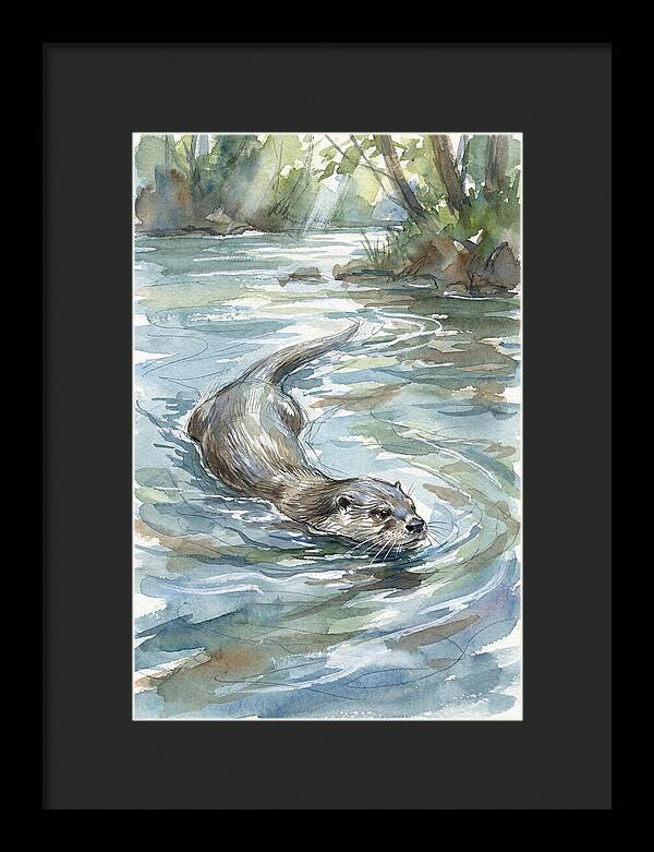 Swimming Otter In Tranquil Waters