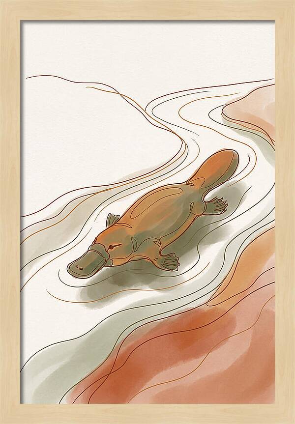 Swimming Platypus In Australian Waters
