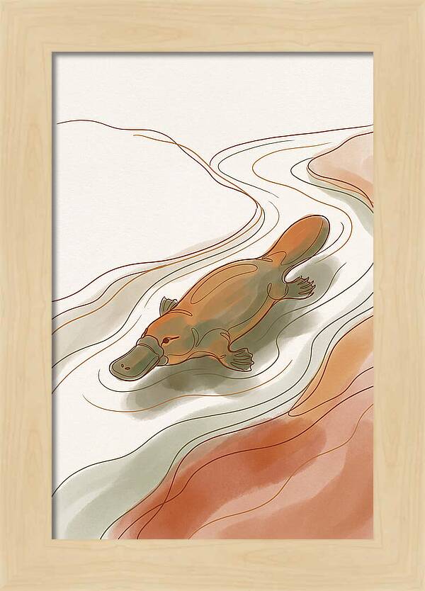 Swimming Platypus In Australian Waters