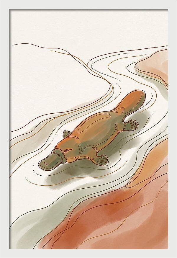 Swimming Platypus In Australian Waters