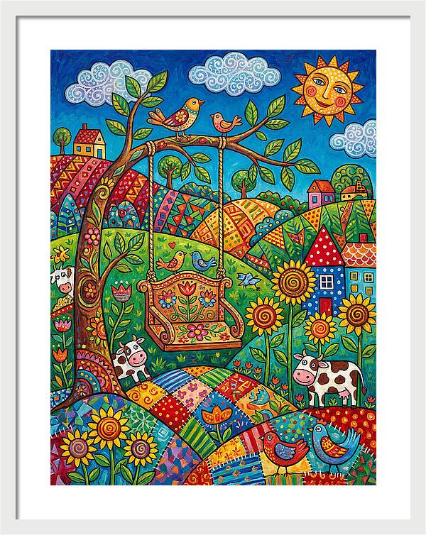 Swinging Through A Colorful Landscape