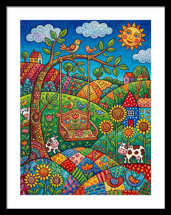 Swinging Through A Colorful Landscape