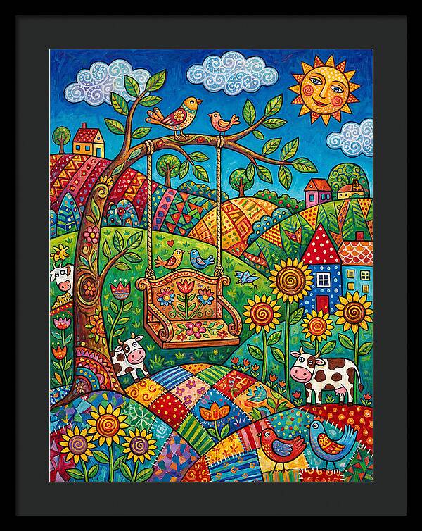 Swinging Through A Colorful Landscape