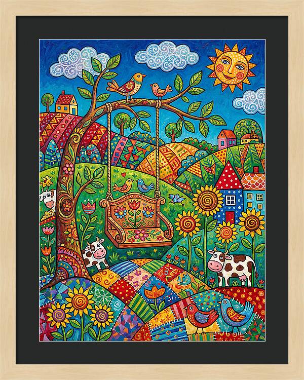 Swinging Through A Colorful Landscape