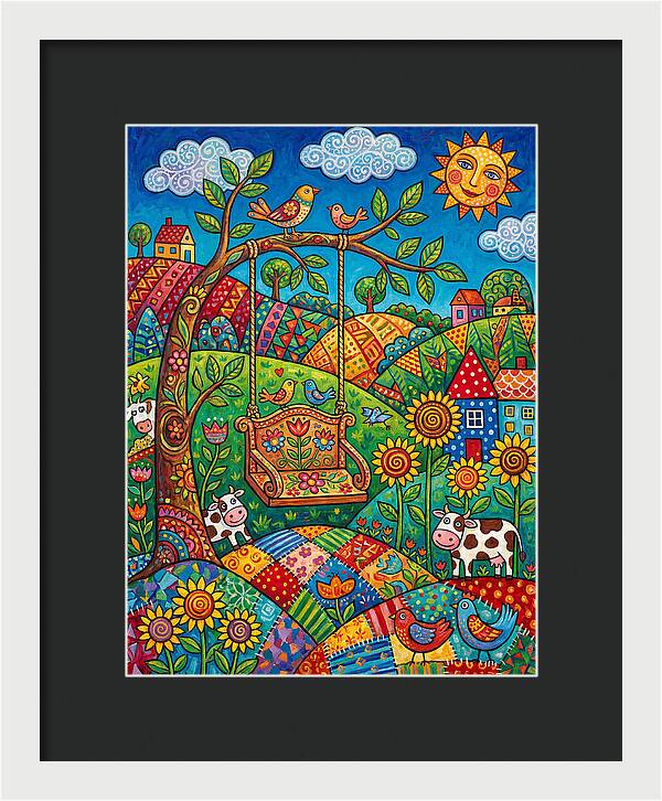 Swinging Through A Colorful Landscape