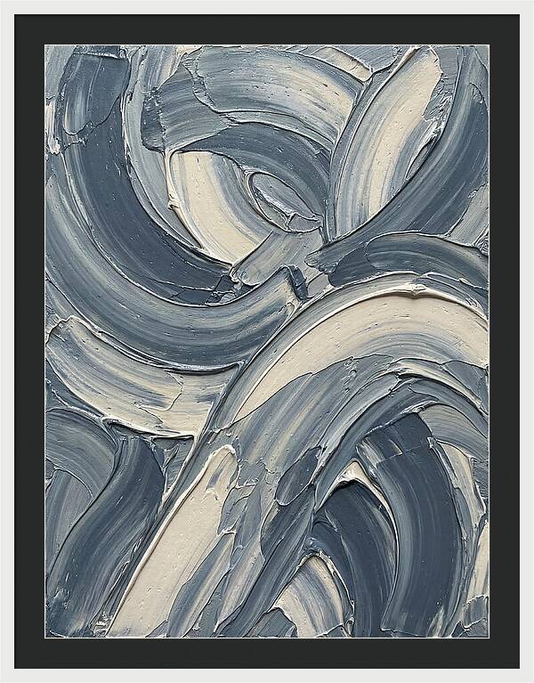 Swirling Waves In Blue