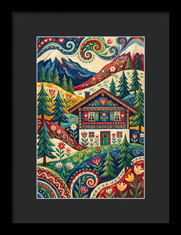 Swiss Chalet In Vibrant Landscape