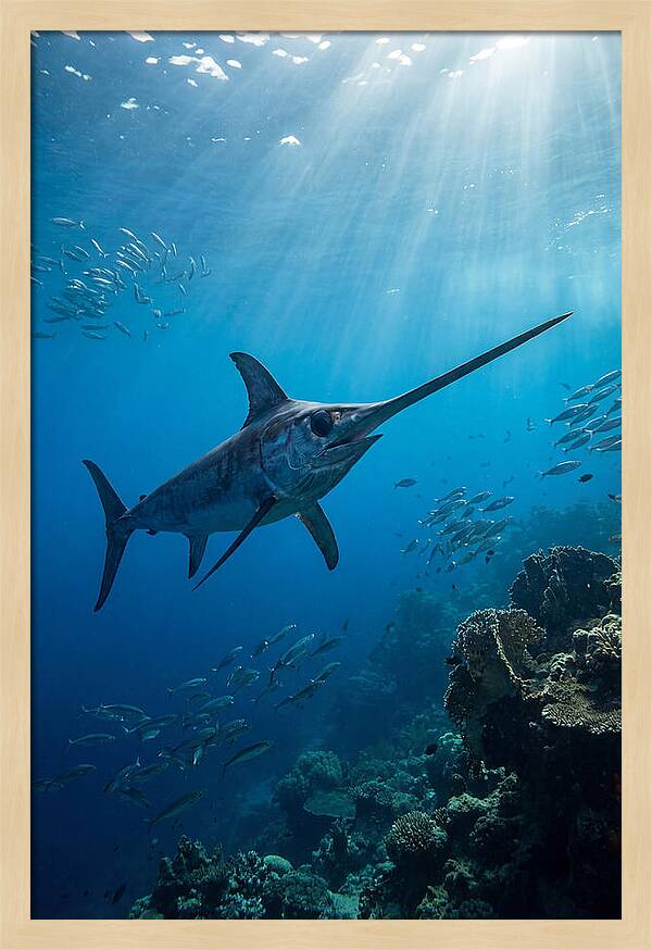 Swordfish Gliding Through Blue Waters