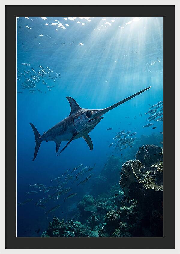 Swordfish Gliding Through Blue Waters
