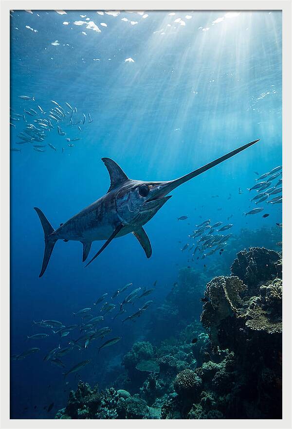 Swordfish Gliding Through Blue Waters