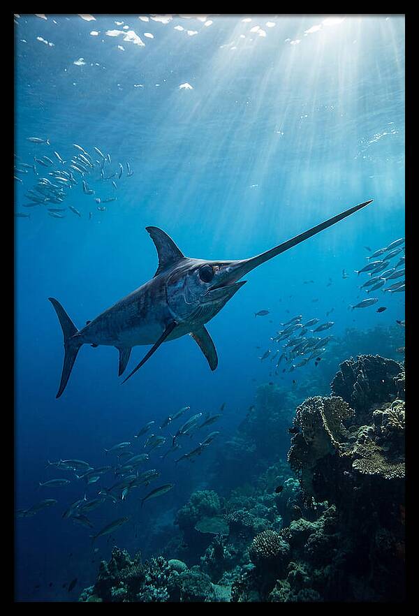Swordfish Gliding Through Blue Waters