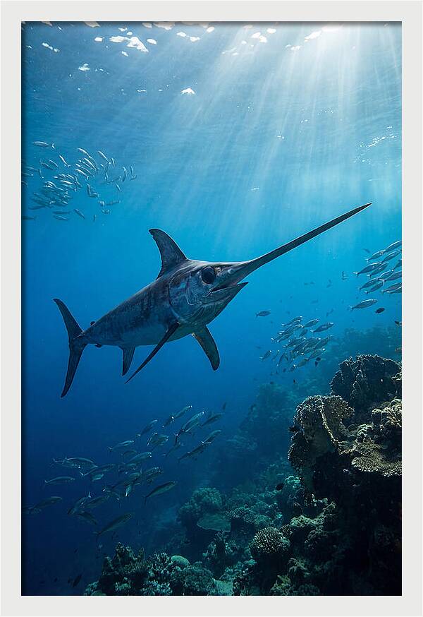Swordfish Gliding Through Blue Waters