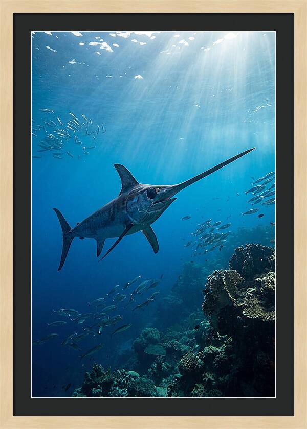 Swordfish Gliding Through Blue Waters