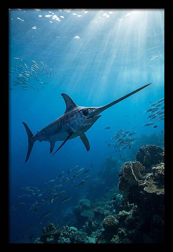 Swordfish Gliding Through Blue Waters
