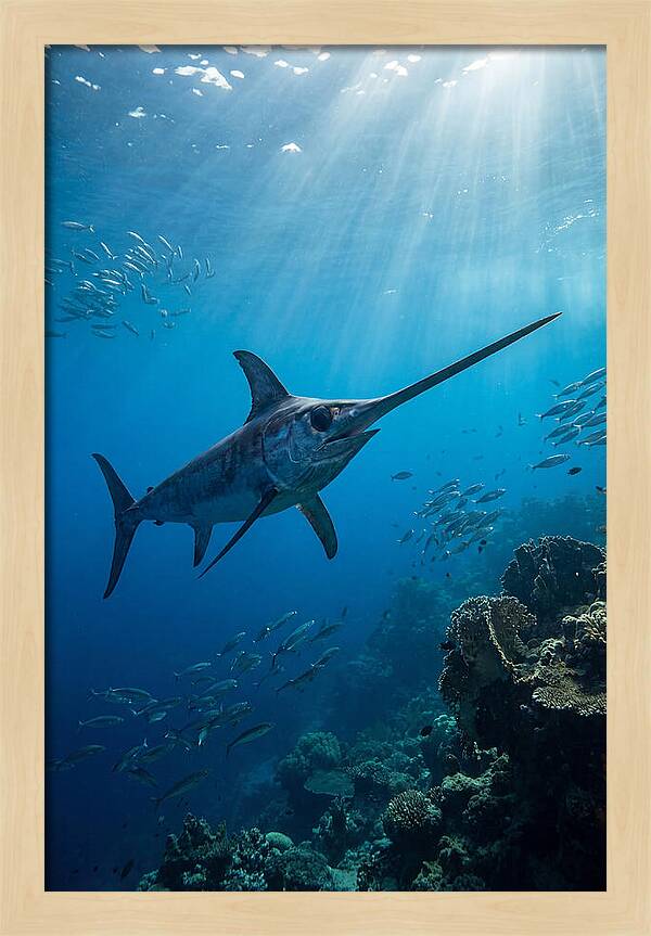 Swordfish Gliding Through Blue Waters