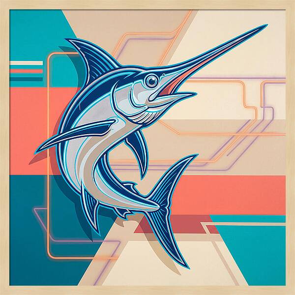 Swordfish In Vibrant Style