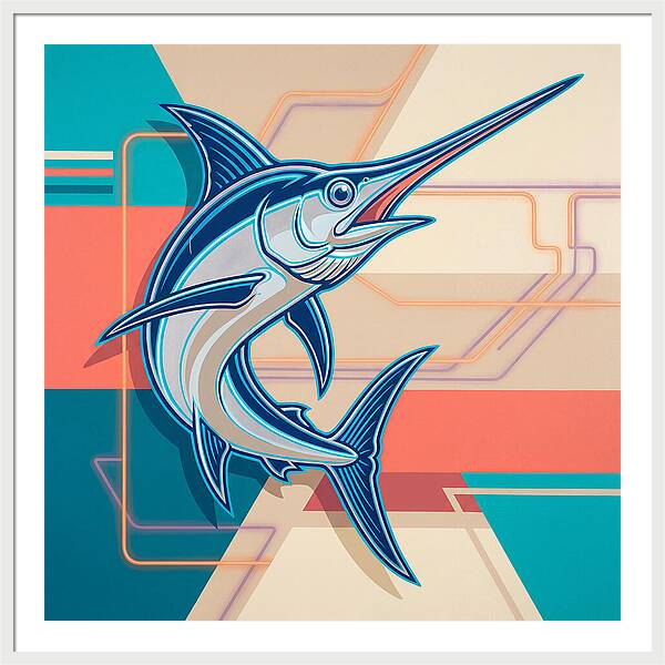 Swordfish In Vibrant Style