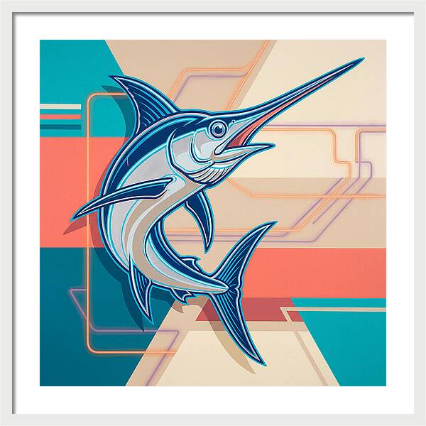 Swordfish In Vibrant Style