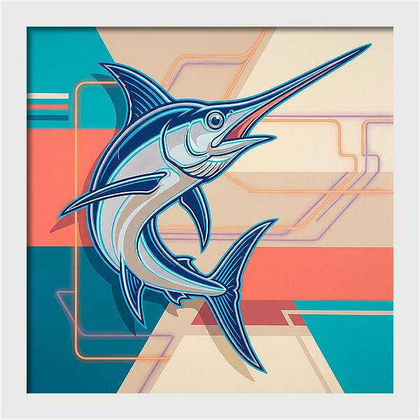 Swordfish In Vibrant Style