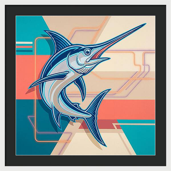 Swordfish In Vibrant Style