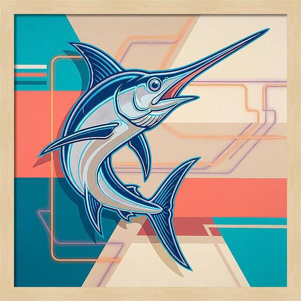 Swordfish In Vibrant Style
