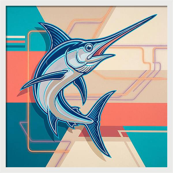 Swordfish In Vibrant Style
