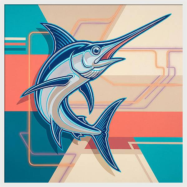 Swordfish In Vibrant Style