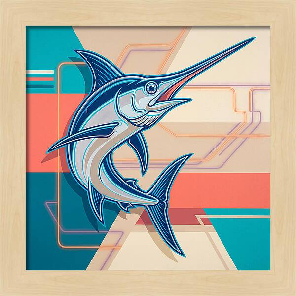 Swordfish In Vibrant Style
